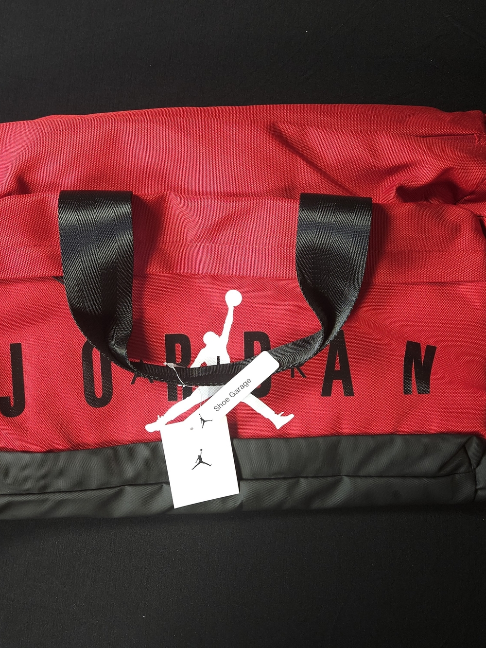 Jordan Men's Red and Black Duffle Bag - Sport Travel Gym Bag